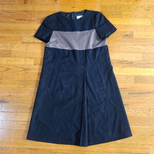 Pringle of Scotland Women's Wool Dress Size 10 Black and Brown